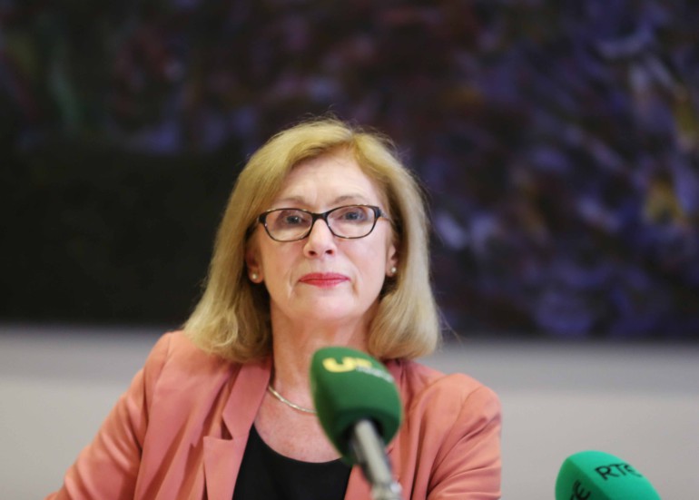 13/10/2015. Budget 2016. Pictured is Fine Gael Minister for Education and Skills Jan O'Sullivan TD at a Press Briefing in relation to todays budget in Government Buildings. Photo:/RollingNews.ie