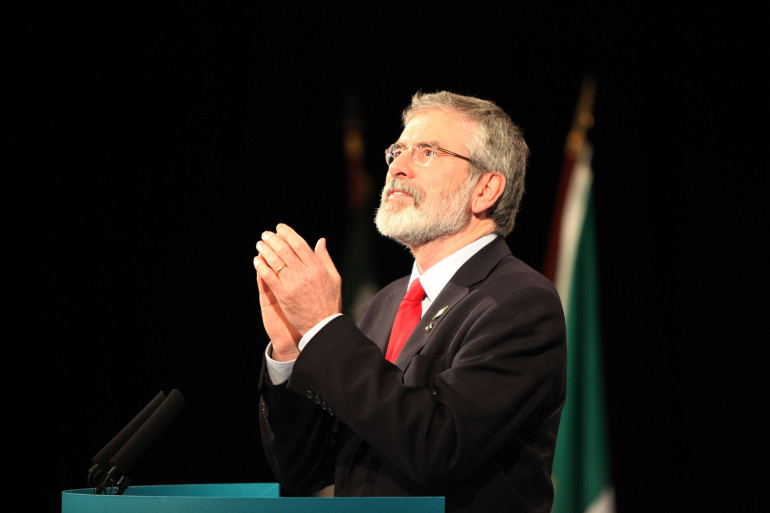 07/03/2015: Sinn Fein President Gerry Adams delive