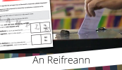 Muintir na hÉireann ag triall ar na botháin vótála do reifreann an Ochtú Leasú