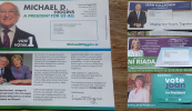 Gan ach leathabairt Ghaeilge ar bhileoga Mhichíl D Uí Uigínn a scaipeadh sa Ghaeltacht