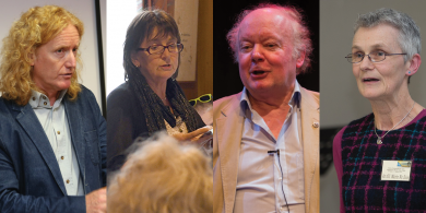 Louis De Paor, Áine Ní Ghlinn agus Liam Ó Maonlaí i measc na n-aíonna ag Féile Bheag Filíochta Chorca Dhuibhne
