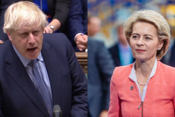 ‘Feall ar iontaoibh’ ag Johnson a chur chuige maidir le ceist an Tuaiscirt – Ursula von der Leyen