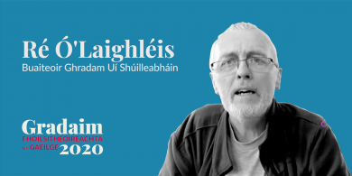 Cúpla focal le Ré Ó Laighléis, buaiteoir Ghradam Uí Shúilleabháin 2020