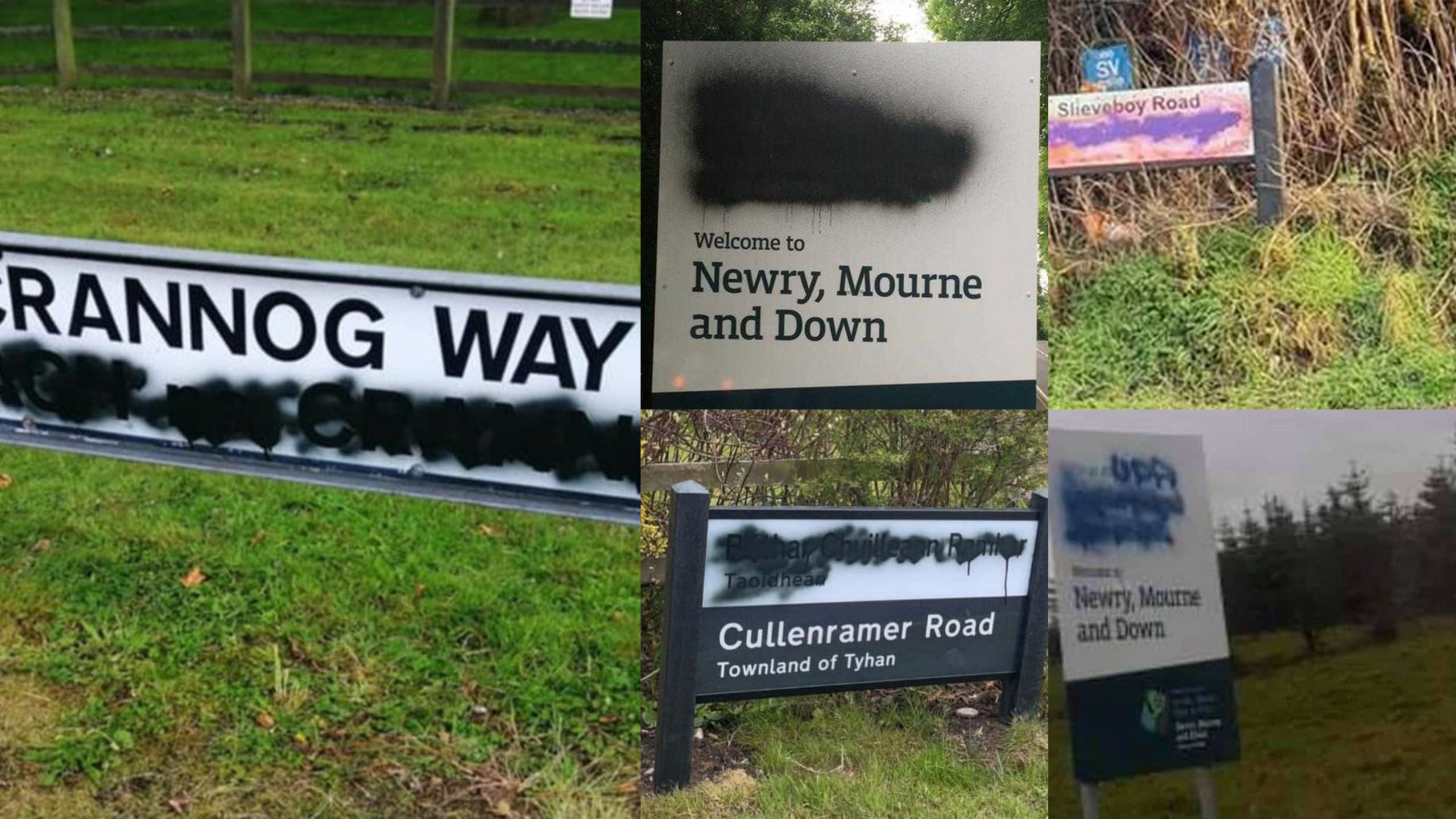 ‘An iomarca oibre’ don PSNI eolas faoi loitiméireacht ar chomharthaí Gaeilge a chur ar fáil