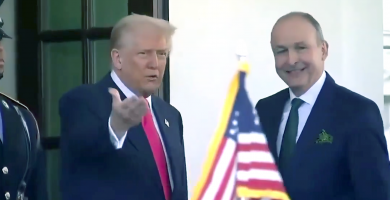 Cruacheisteanna le cur faoin ionsaí ar an Iaráin, faoi shárú an dlí idirnáisiúnta agus faoi thost an Taoisigh