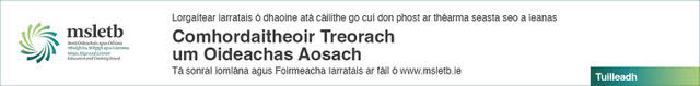 MSLETB Comhordaitheoir Treorach um Oideachas AosachBrat 0625