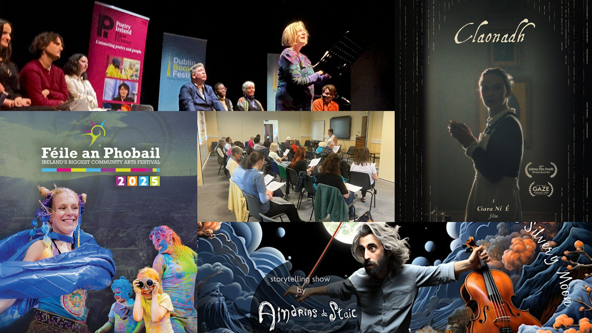 ‘Céadlínte’ d’fhilí Gaeilge, an Ghaeilge ag Féile GAZE, Daonscoil na Mumhan is Féile an Phobail, Aindrias de Staic in Inis Oírr