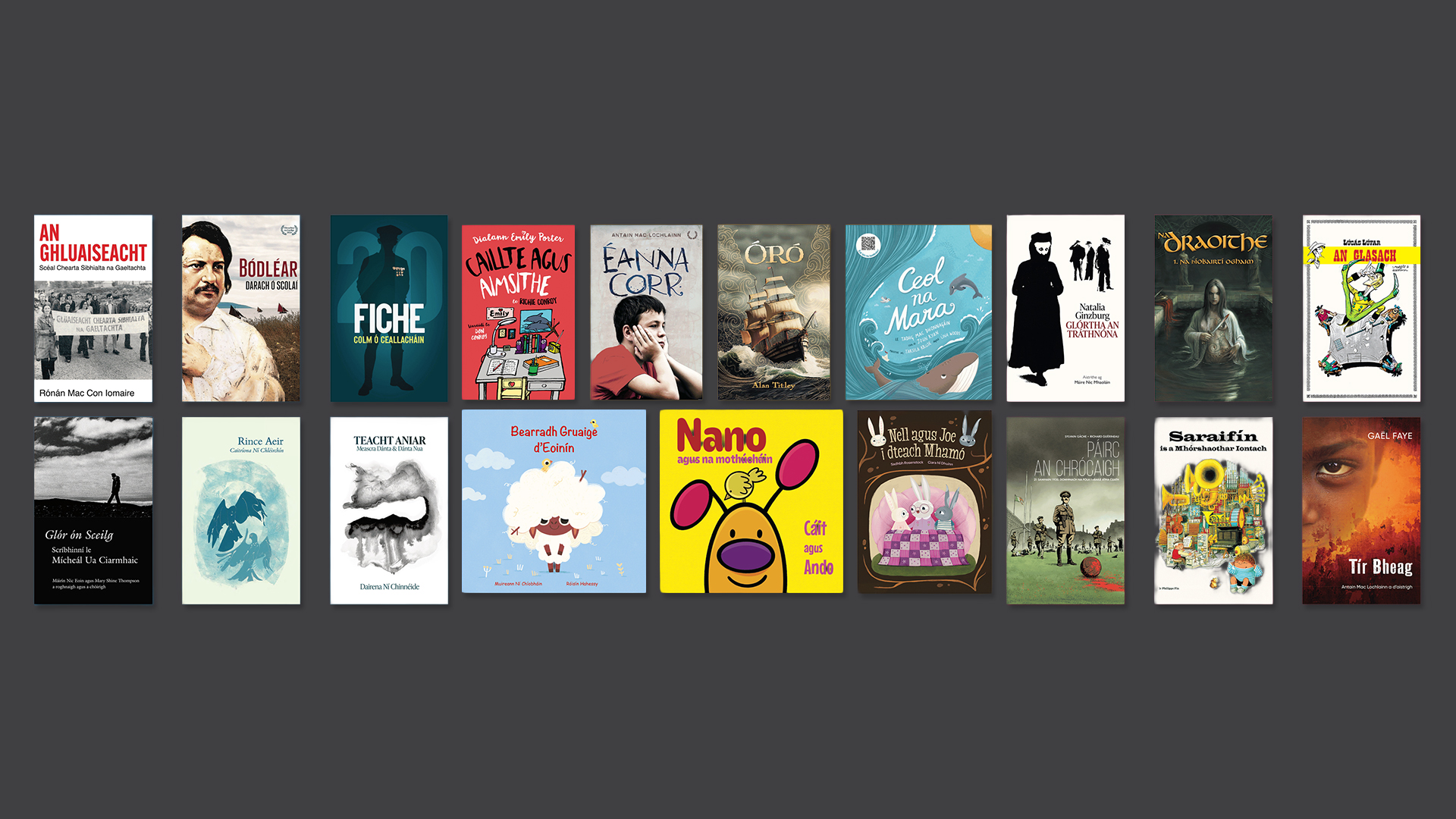 19 leabhar ainmnithe do Ghradaim ‘Leabhair Ghaeilge na Bliana’