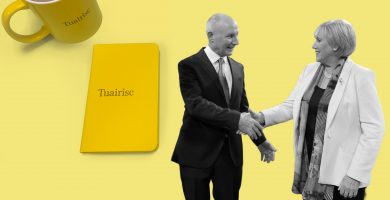 Seó Heather agus Jim, díchoilíniú na teanga agus gnás feistis don Oireachtas
