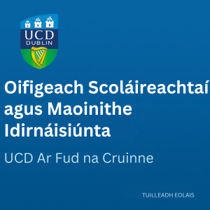 UCD Oifigeach Scoláireachtaí agus Maoinithe Idirnáisiúnta 300 1125