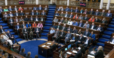 Is cúis náire an clampar páistiúil a fheiceann cuairteoirí ar Dháil Éireann rómhinic