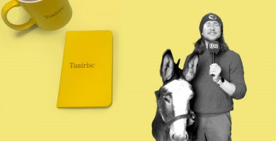 Preab-Ghaeltacht ar fheirm asail, ‘a safe place to try out our Irish skills’