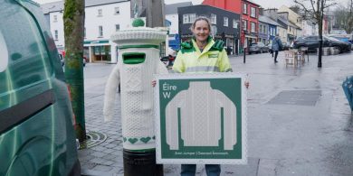 AN POST: Geansaí Árann ar stampaí nua de chuid An Post