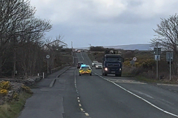 Corp fir faighte i log le taobh an bhóthair i gConamara
