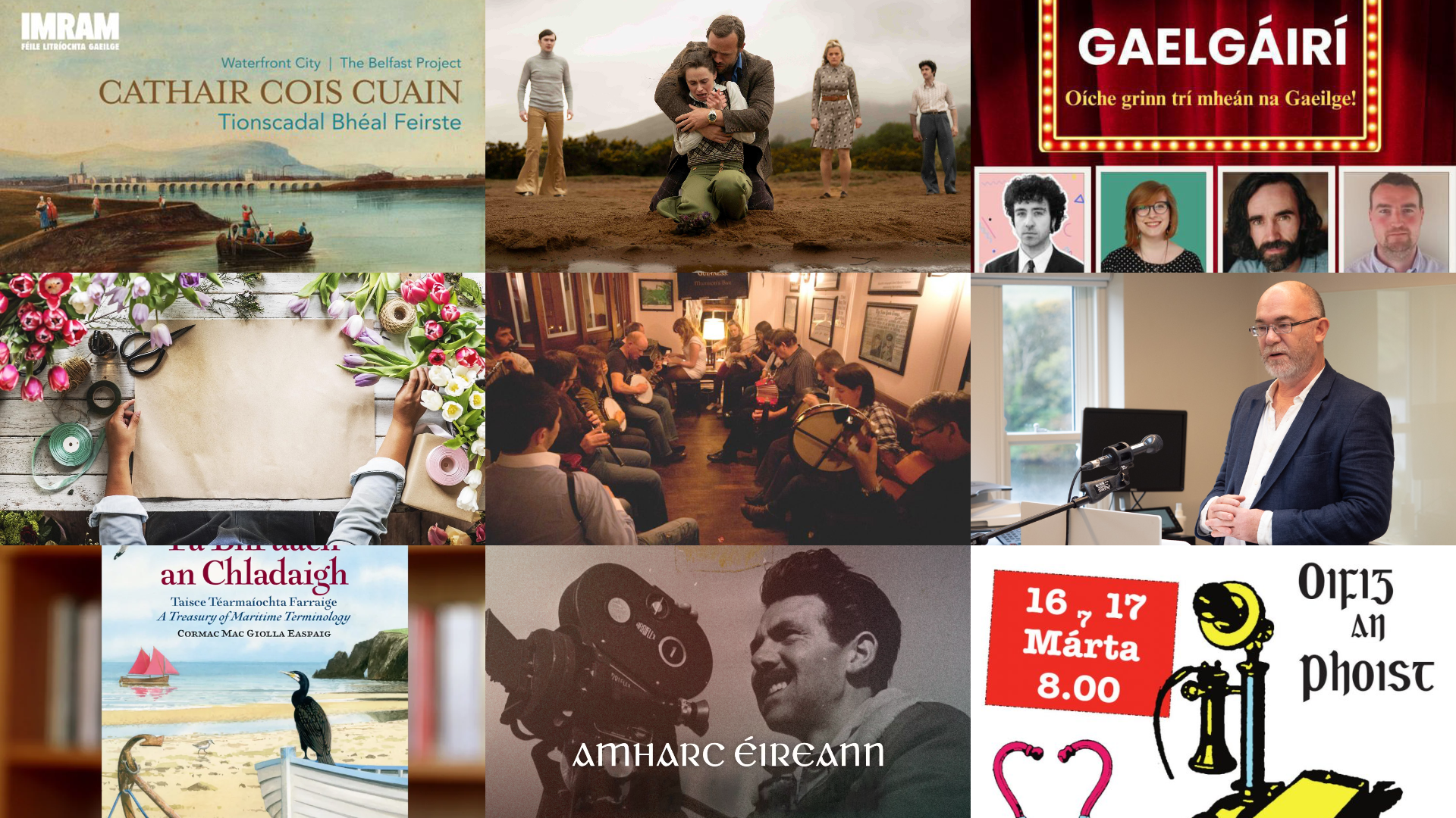 CULTÚR: Dhá dhráma le hAisteoirí an Spidéil, Comhar-rá i mBaile Bhuirne, Gaelgáirí i nGaoth Dobhair, Báite sna pictiúrlanna