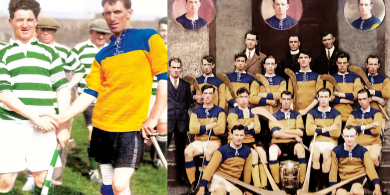 Dúghorm agus ór na dathanna a bhí ag Gaillimh nuair a bhuaigh siad craobh 1923 in aghaidh Luimnigh