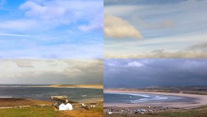 Éirí na gréine i Machaire Rabhartaigh, paidir dheireanach faoi spéir lán réaltaí Rann na Feirste…