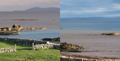 Ar bord an 424 ar thuras trí dheisceart Chonamara…