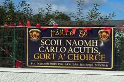 Ainm an Naomh Carlo Acutis á chur ar Scoil Ghaeltachta