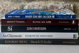 An gearrliosta fógartha do leabhar Gaeilge na bliana do ghradaim An Post