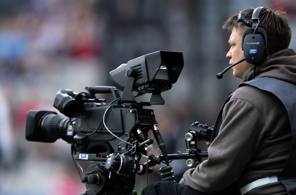 General view of a Setanta Sports cameraman 24/3/2012