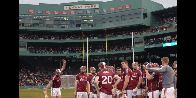 AIG Fenway Hurling Classic, Fenway Park, Boston, USA 22/11/2015 Dublin vs Galway The Galway players before the game Mandatory Credit ©INPHO/Emily Harney