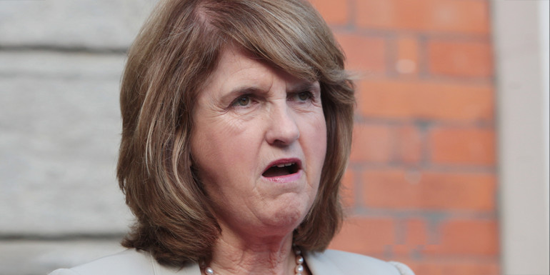 09/10/2015 Tanaiste and Labour Party Minister for Social Protection, Joan Burton outside Dublin Castle today before she addressed a special Consultation Forum on 'Pathways to Work†2016 - 2020.†The Pathways to Work strategy is designed to ensure that no one is left behind in recovery, and in particular that as many as possible of the new jobs are taken up by†jobseekers from the Live Register. Photo:Leah Farrell/RollingNews.ie
