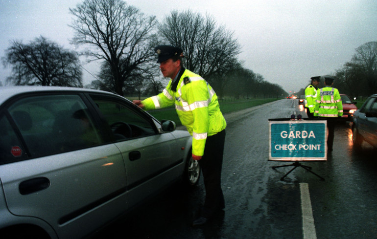 GARDA AT A DRINK AND DRIVING CHECKPOINTS IN DUBLIN