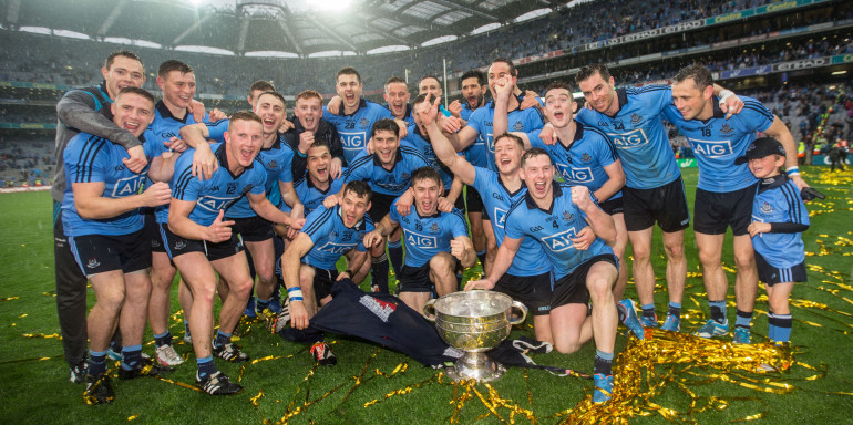 The Dublin team celebrate 20/9/2015