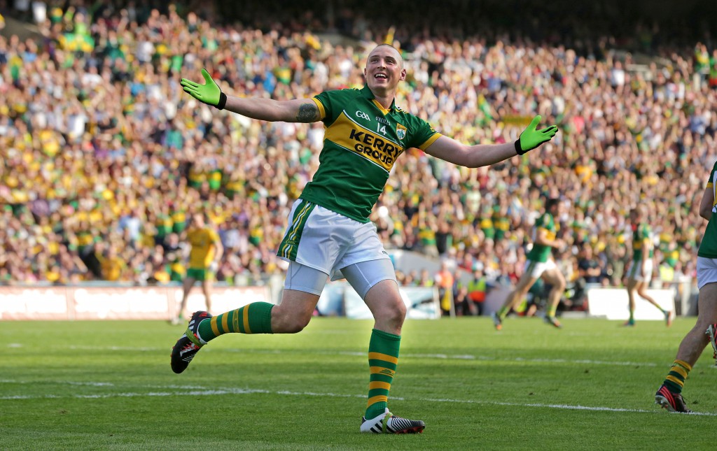Kieran Donaghy celebrates scoring a goal 21/9/2014
