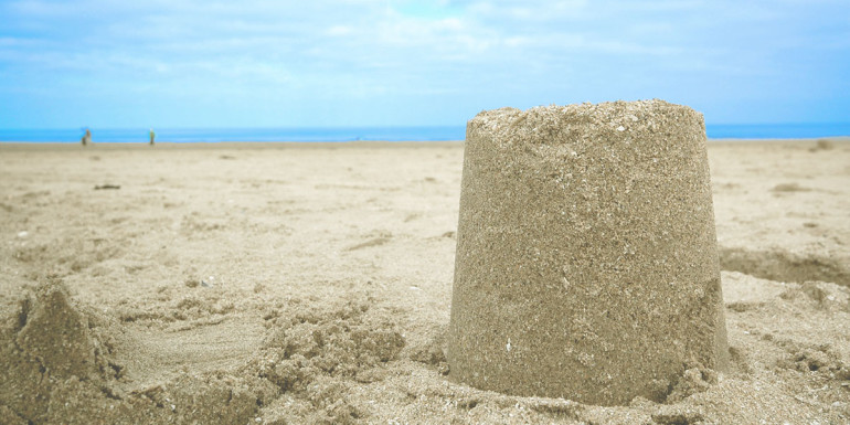 Beach sandcastle