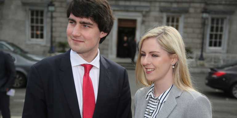 Jack agus Lisa Chambers, Fianna Fáil, ar a gcéad lá sa Dáil
