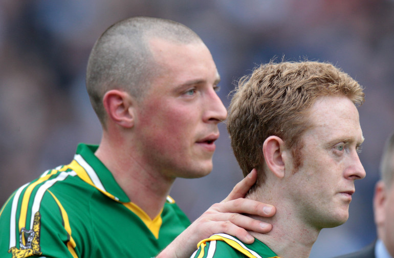 GAA Football All Ireland Senior Championship Final, Croke Park 18/9/2011 Dublin vs Kerry A dejected Kieran Donaghy and Colm Cooper of Kerry after the match Mandatory Credit ©INPHO/Cathal Noonan *** Local Caption ***