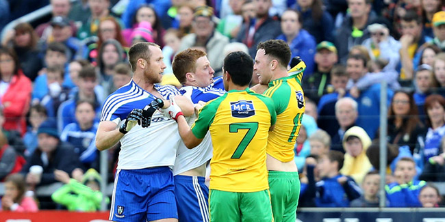 Ulster GAA Football Senior Championship Semi-Final, Breffini Park, Co. Cavan 25/6/2016Monaghan vs DonegalDonegal and Monaghan players have a scuffle Mandatory Credit ©INPHO/Andrew Paton