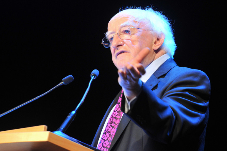 20/04/2013. SVP conference. President Michael D Higgins speaks at the St Vincent de Paul's conference at the Convention Centre today to celebrate the bi-centenary of the birth of the SVP founder Frederic Ozanam. Photo: Laura Hutton/Photocall Ireland