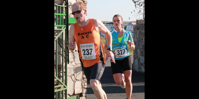 Owen Coyle and Helen Mc Cready in action at the weekend WAAR event in West Donegal.